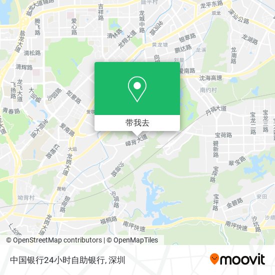 中国银行24小时自助银行地图