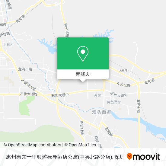 惠州惠东十里银滩禄导酒店公寓(中兴北路分店)地图