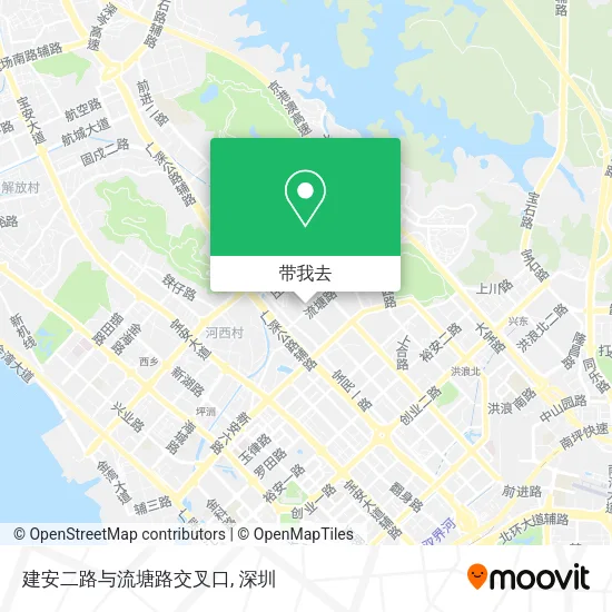 建安二路与流塘路交叉口地图