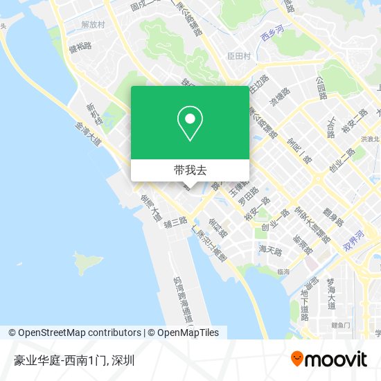 豪业华庭-西南1门地图