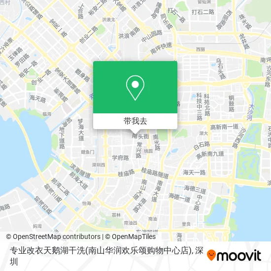 专业改衣天鹅湖干洗(南山华润欢乐颂购物中心店)地图