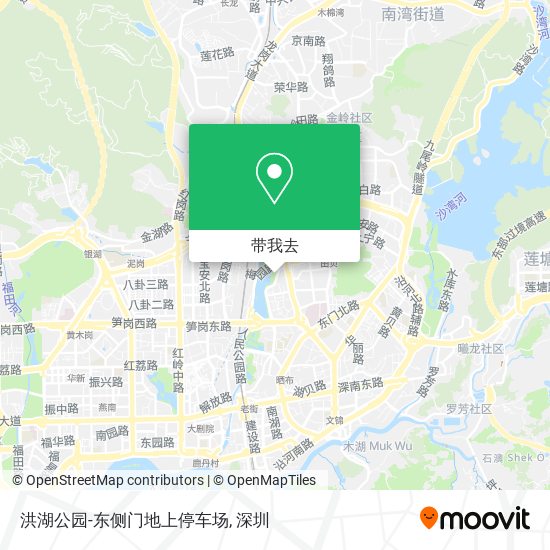 洪湖公园-东侧门地上停车场地图