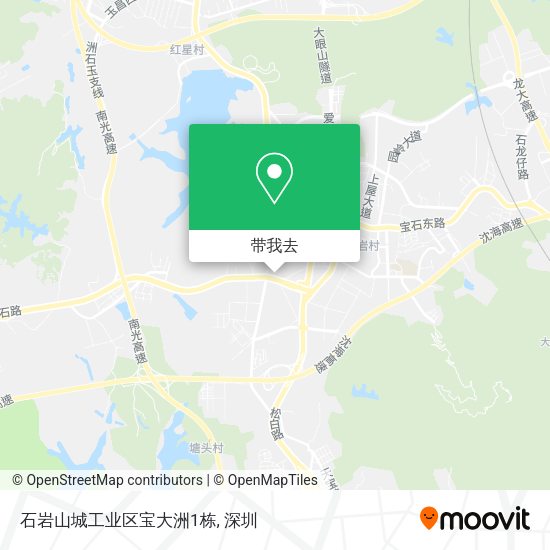 石岩山城工业区宝大洲1栋地图