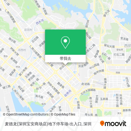 麦德龙(深圳宝安商场店)地下停车场-出入口地图