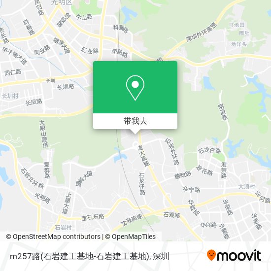 m257路(石岩建工基地-石岩建工基地)地图