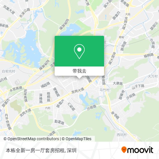 本栋全新一房一厅套房招租地图
