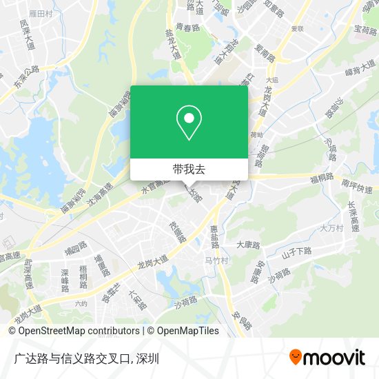 广达路与信义路交叉口地图
