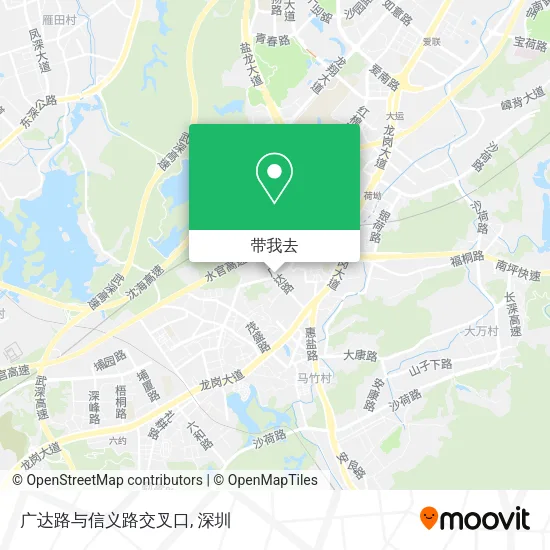 广达路与信义路交叉口地图