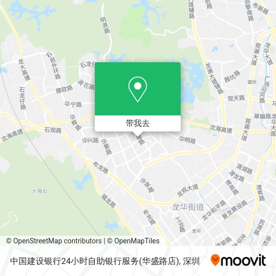 中国建设银行24小时自助银行服务(华盛路店)地图