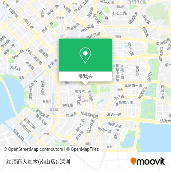 红顶商人红木(南山店)地图