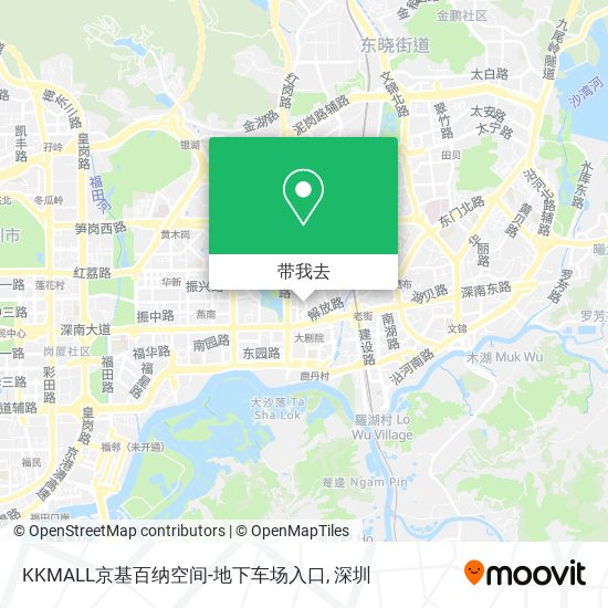 KKMALL京基百纳空间-地下车场入口地图