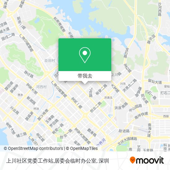 上川社区党委工作站,居委会临时办公室地图