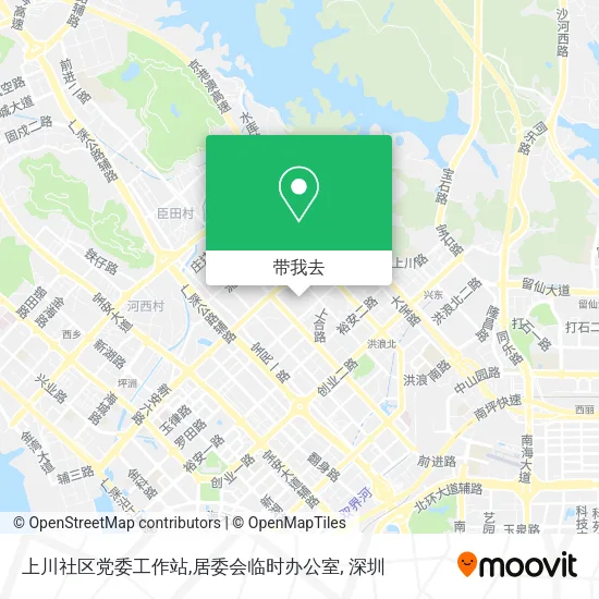 上川社区党委工作站,居委会临时办公室地图