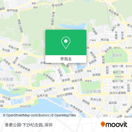香蜜公园-下沙纪念园地图