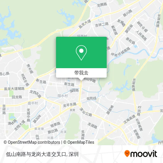 低山南路与龙岗大道交叉口地图