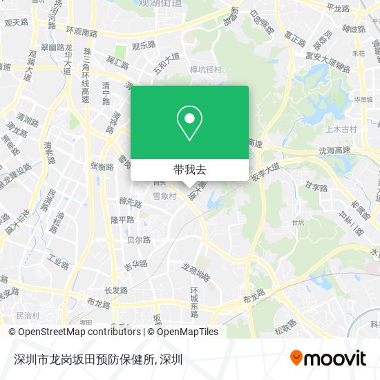 深圳市龙岗坂田预防保健所地图