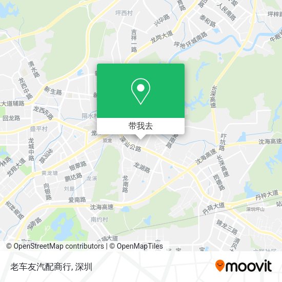 老车友汽配商行地图