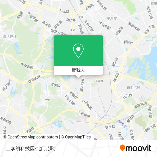 上李朗科技园-北门地图