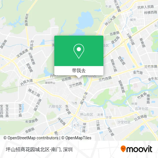 坪山招商花园城北区-南门地图