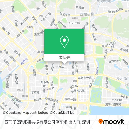 西门子(深圳)磁共振有限公司停车场-出入口地图