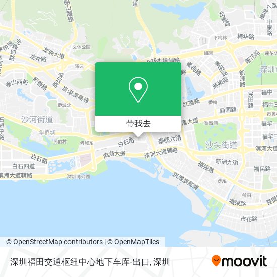 深圳福田交通枢纽中心地下车库-出口地图