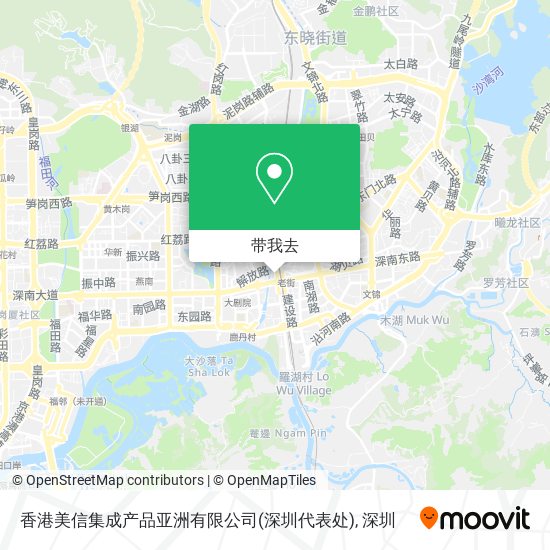 香港美信集成产品亚洲有限公司(深圳代表处)地图
