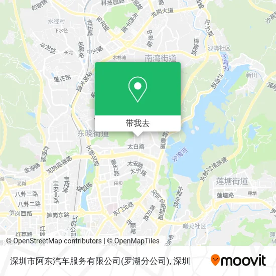 深圳市阿东汽车服务有限公司(罗湖分公司)地图