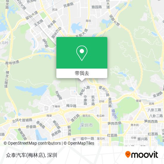 众泰汽车(梅林店)地图