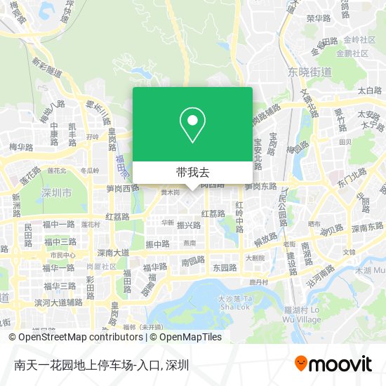 南天一花园地上停车场-入口地图