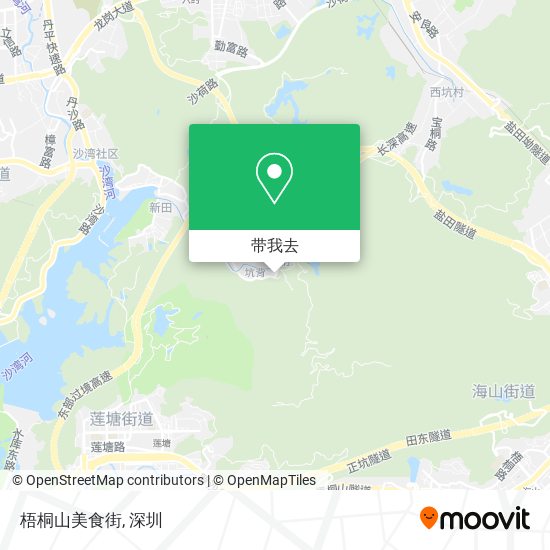 梧桐山美食街地图