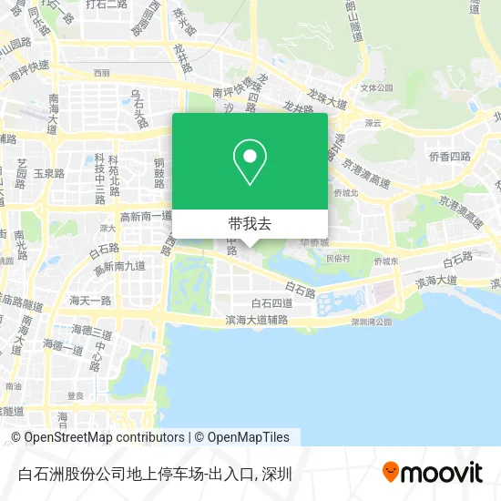 白石洲股份公司地上停车场-出入口地图