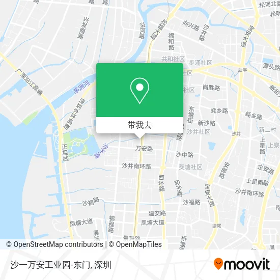 沙一万安工业园-东门地图