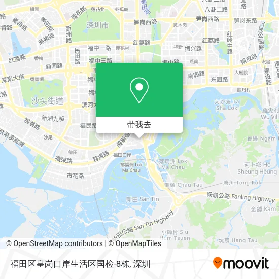 福田区皇岗口岸生活区国检-8栋地图