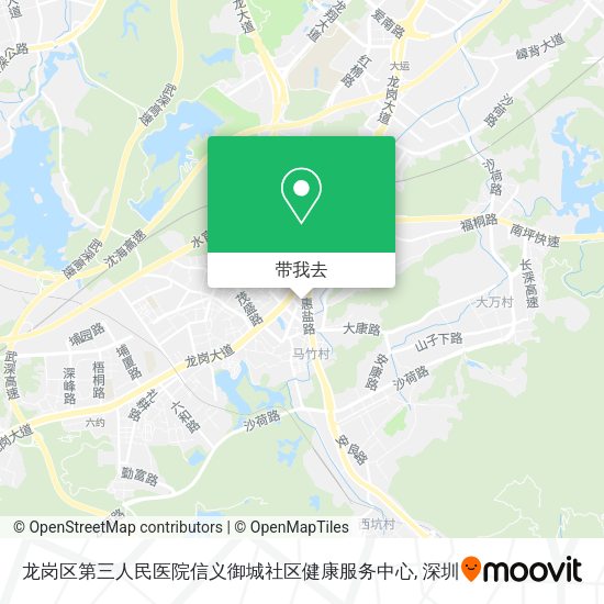 龙岗区第三人民医院信义御城社区健康服务中心地图