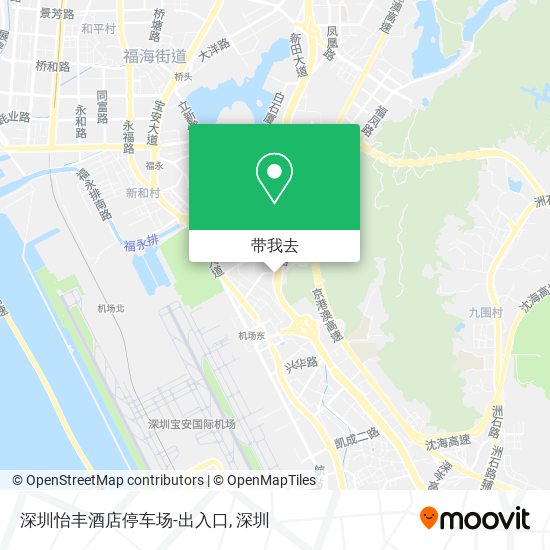 深圳怡丰酒店停车场-出入口地图