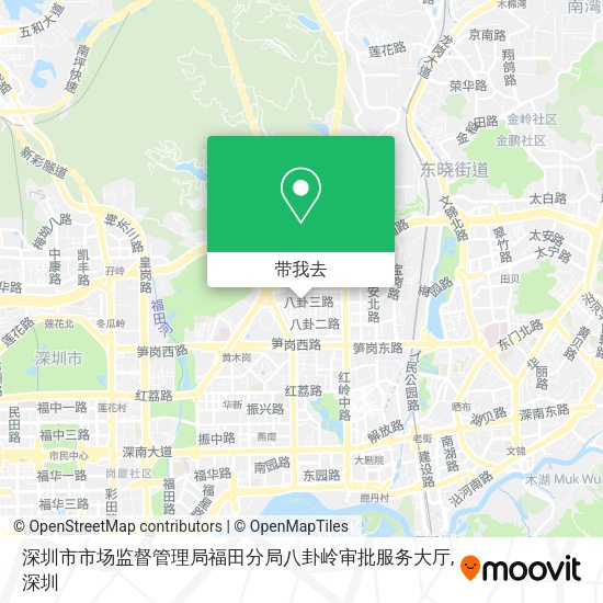 深圳市市场监督管理局福田分局八卦岭审批服务大厅地图