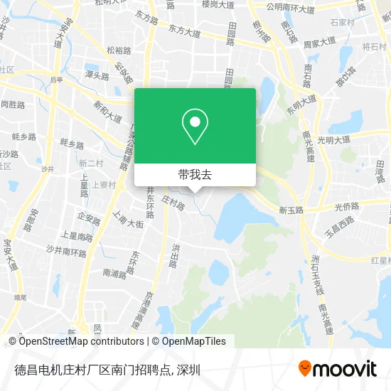德昌电机庄村厂区南门招聘点地图