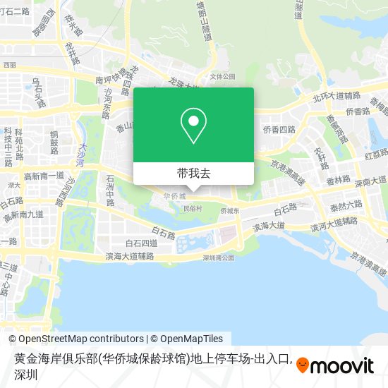 黄金海岸俱乐部(华侨城保龄球馆)地上停车场-出入口地图