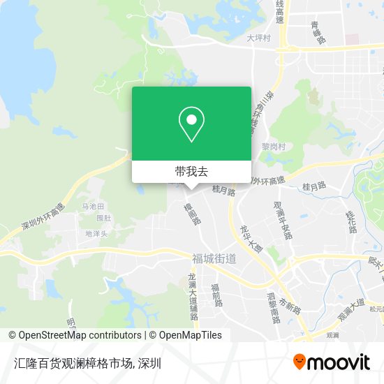 汇隆百货观澜樟格市场地图