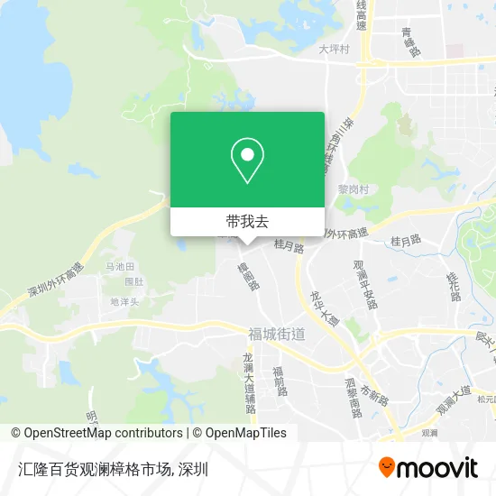 汇隆百货观澜樟格市场地图