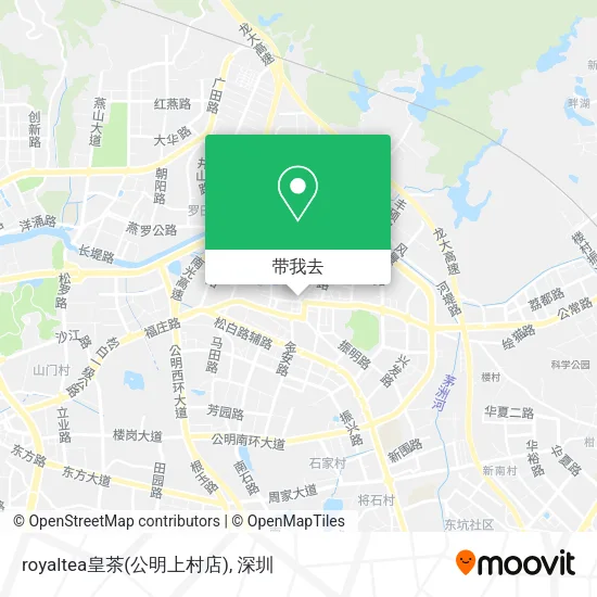 royaltea皇茶(公明上村店)地图