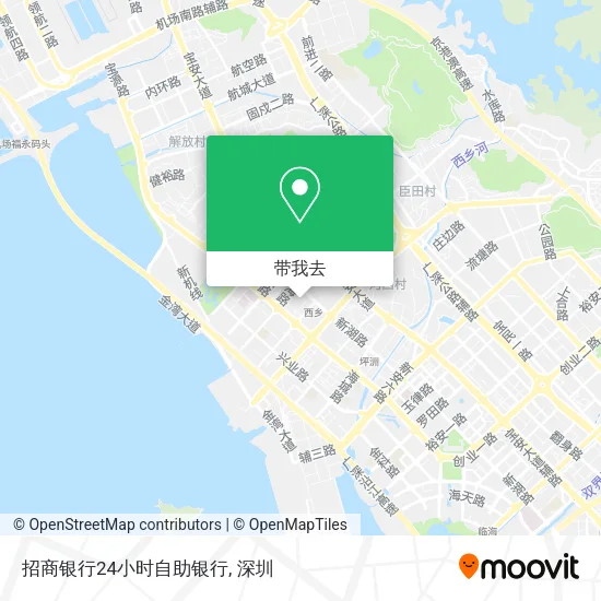 招商银行24小时自助银行地图