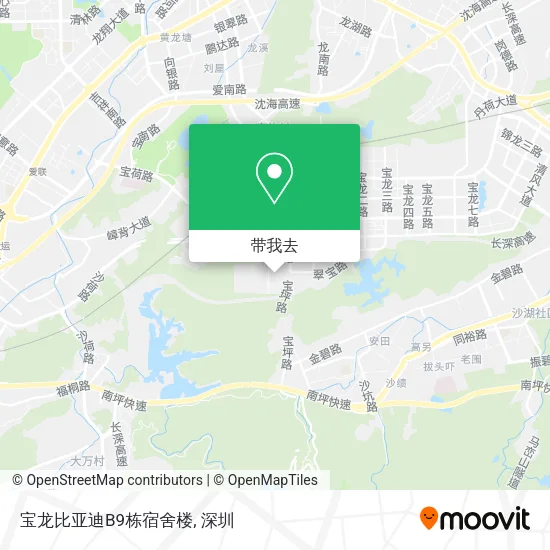 宝龙比亚迪B9栋宿舍楼地图