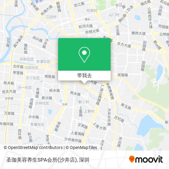 圣珈美容养生SPA会所(沙井店)地图