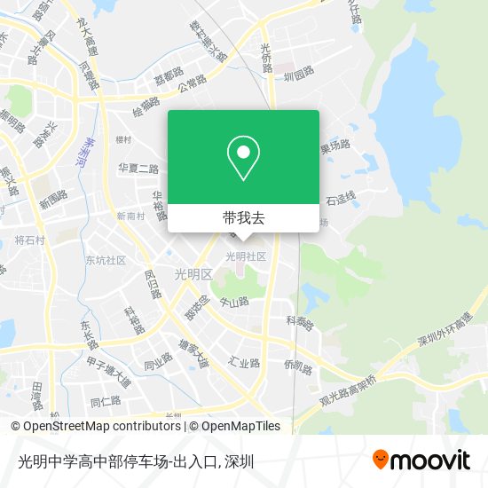 光明中学高中部停车场-出入口地图