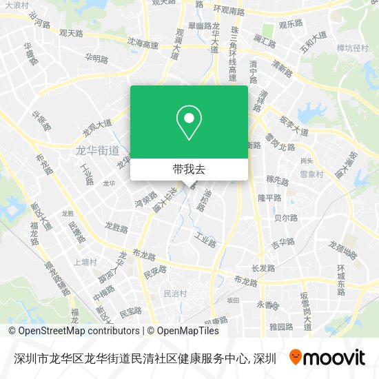 深圳市龙华区龙华街道民清社区健康服务中心地图