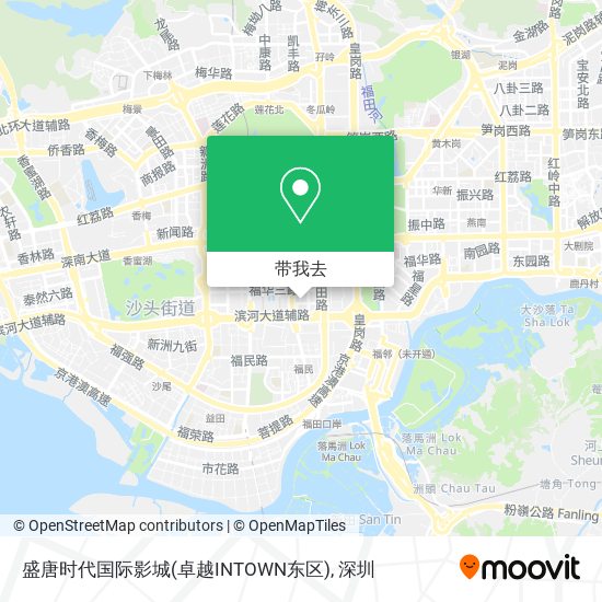 盛唐时代国际影城(卓越INTOWN东区)地图