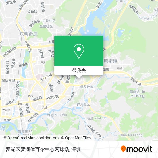 罗湖区罗湖体育馆中心网球场地图