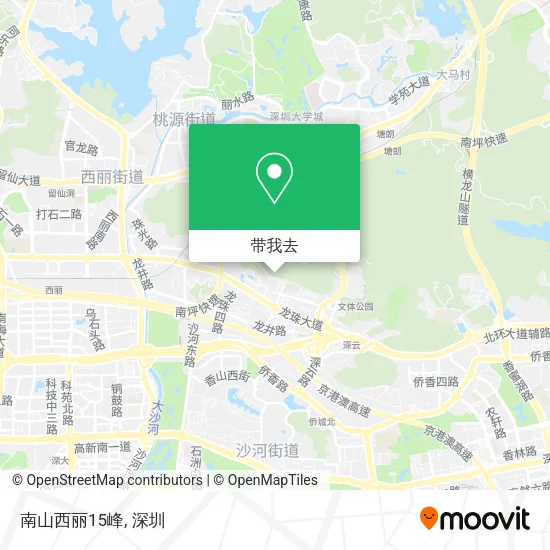 南山西丽15峰地图