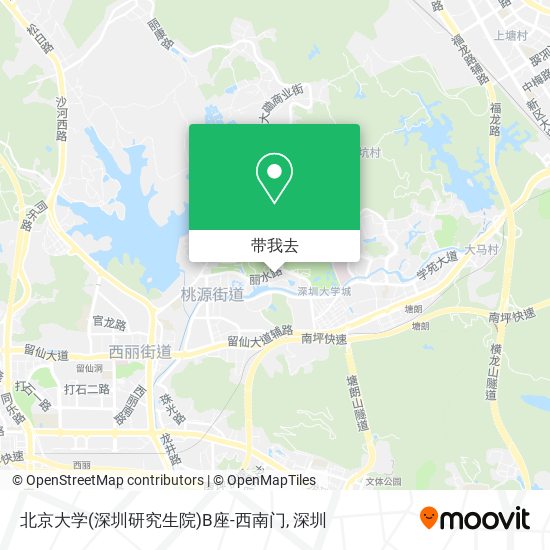 北京大学(深圳研究生院)B座-西南门地图